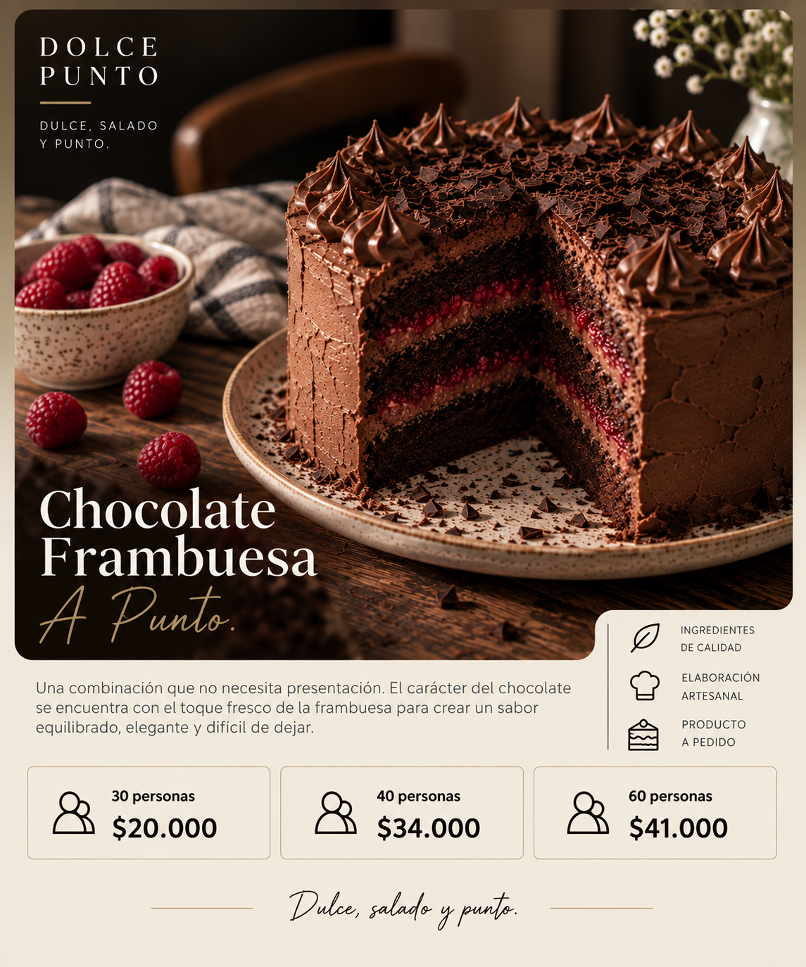 Torta Chocolate Frambuesa